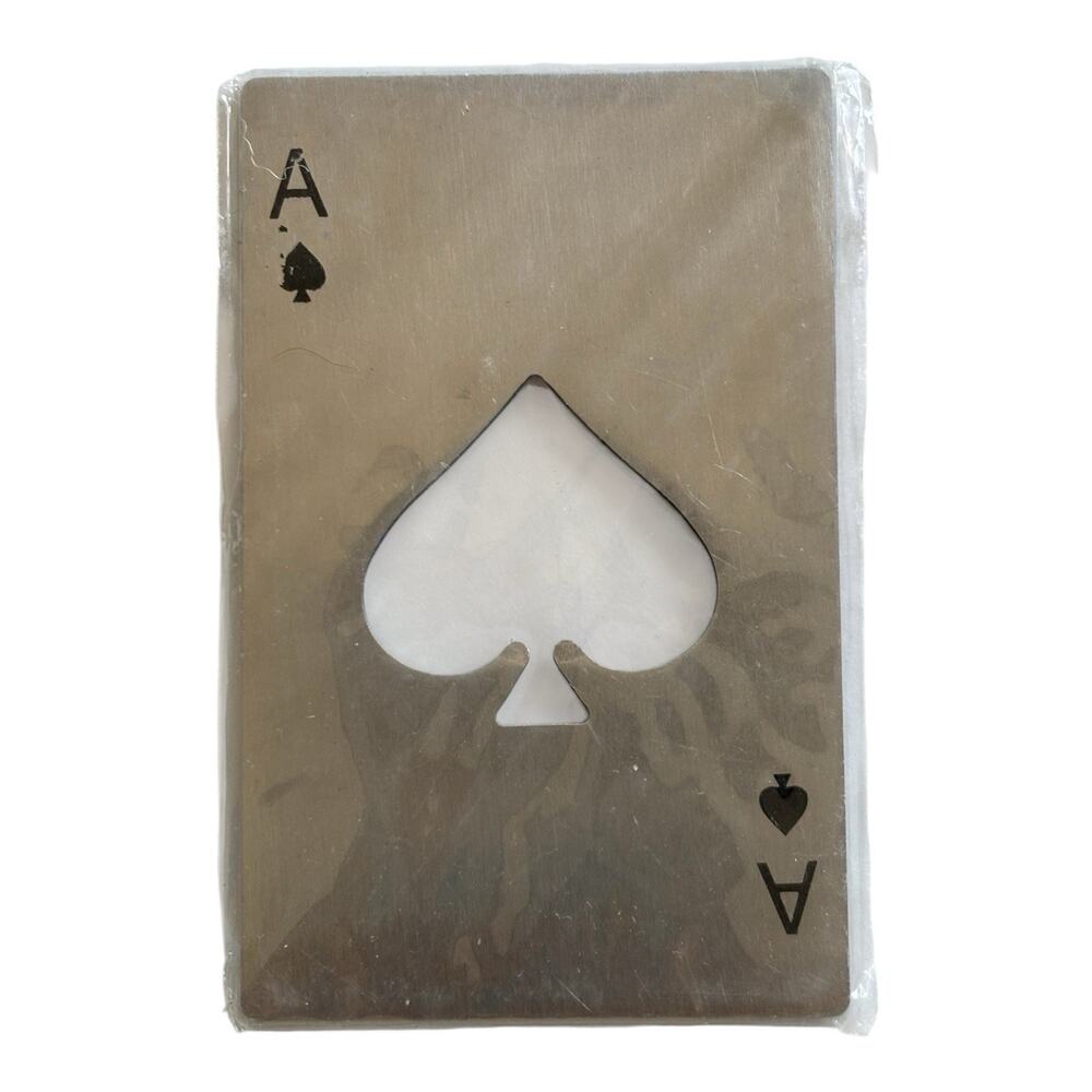 Ace of Spades Card Bottle Opener Wallet EDC Poker Holdem Player Fun Party Gift